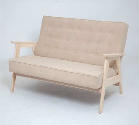 Диван двухместный РЕТРО беленый дуб, RS3 - бежевый