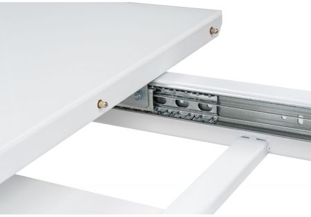 Стол Санса 140 серый, белая шагрень, серый