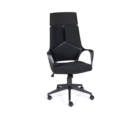 Кресло офисное IQ (full black) черный пластик черная ткань
