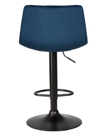 Стул барный TAILOR черный, синий велюр MJ9-117