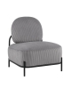 Кресло Стоун велюр рельефный светло-серый