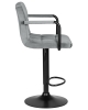 Стул барный KRUGER ARM черный, серый велюр MJ9-75