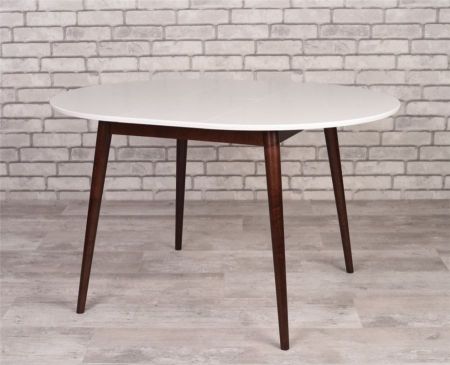 Стол Алиса-1000 белый, темный раздвижной