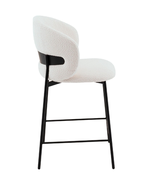 Стул полубарный Блейз букле белый Стул полубарный Блейз букле белый