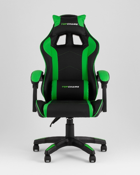 Кресло спортивное TopChairs Shadow черно-зеленый Кресло спортивное TopChairs Shadow черно-зеленый