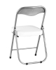Стул складной ДЖОН металлик, белый
