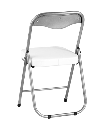 Стул складной ДЖОН металлик, белый