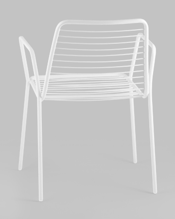 Стул с подлокотниками Дели металл белый