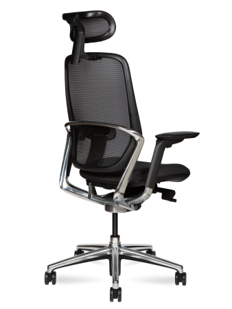 Кресло офисное Hertz черный, ткань и металл, мягкое сиденье, с подлокотниками