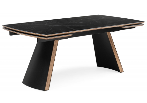 Керамический стол Симмонс 180(260)x90 shakespeare black, черный