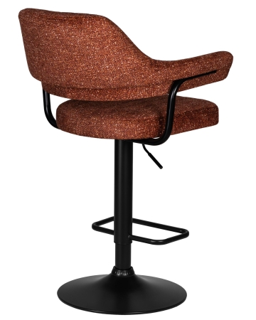 Стул барный CHARLY BLACK терракотовый твид LEO56