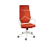 Кресло офисное IQ (White plastic orange) белый пластик /оранжевая ткань