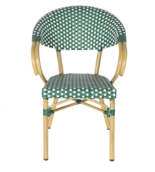 "Грас" плетеный стул из искусственного ротанга, зеленый