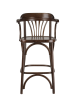 Полубарный деревянный стул Венский 650 темный тон с твердым сиденьем, дуги назад