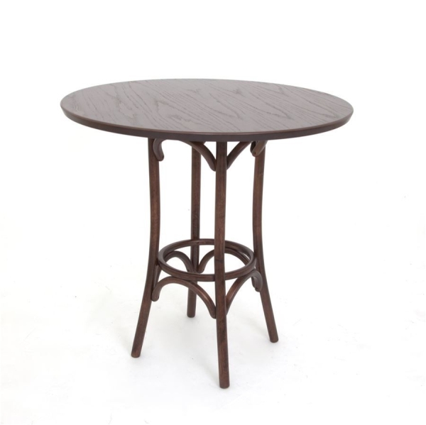 Стол деревянный круглый Зальцбург темный тон