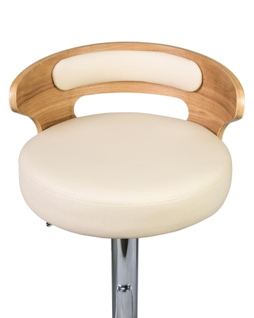 Набор 2 шт Стул барный FRED, натуральное дерево, кремовый