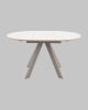 Стол круглый Миндель D100 столешница керамика белый глянец, основание металл латте Стол круглый Миндель D100 столешница керамика белый глянец, основание металл латте