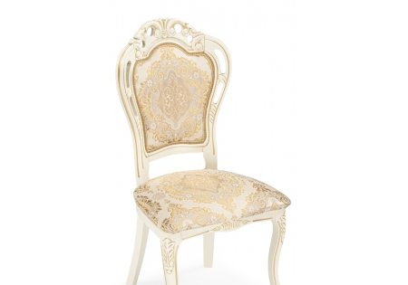 Стул деревянный Bronte молочный, патина