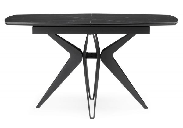 Керамический стол Риполь 160(205)х89 черный мрамор shakespeare black, черный