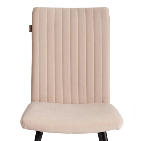 Стул обеденный Monte Carlo бежевый, ткань и металл, мягкое сиденье, без подлокотников Стул обеденный Monte Carlo бежевый, ткань и металл, мягкое сиденье, без подлокотников