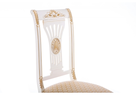 Стул деревянный Roy W/З молочный с патиной