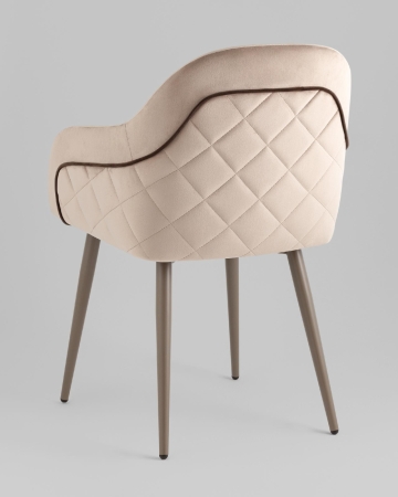 Стул Новел New велюр серо-коричневый, ножки бежево-серые Стул Новел New велюр серо-коричневый, ножки бежево-серые