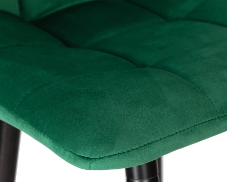 Стул полубарный OLIVIA черные матовые ножки, зеленый велюр 108-64