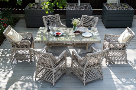 "Латте" плетеное кресло из искусственного ротанга, бежевый