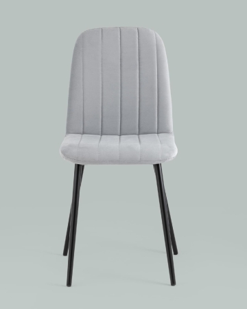 Стул Easy велюр светло-серый Стул Easy велюр светло-серый
