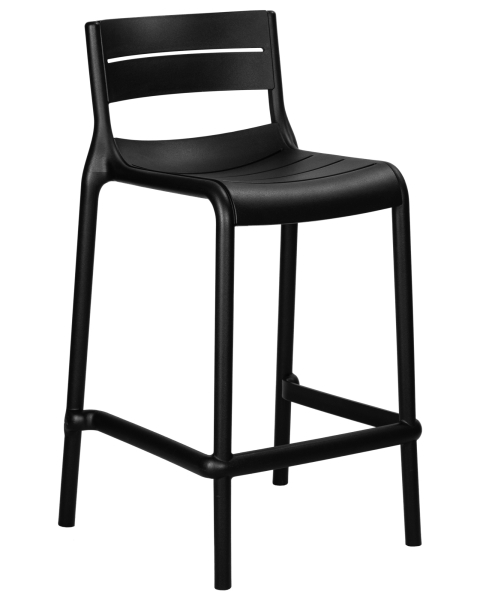 Стул NESSA черный, пластик, твердое сиденье, без подлокотников Стул NESSA черный, пластик, твердое сиденье, без подлокотников