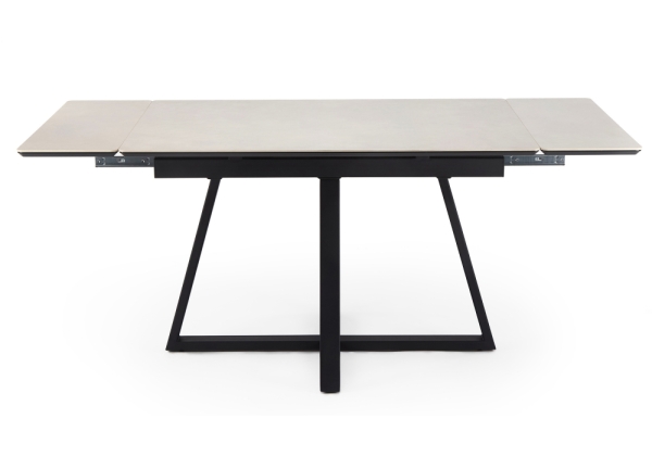 Керамический стол Памелла 140(200)х80 carmen light grey, черный