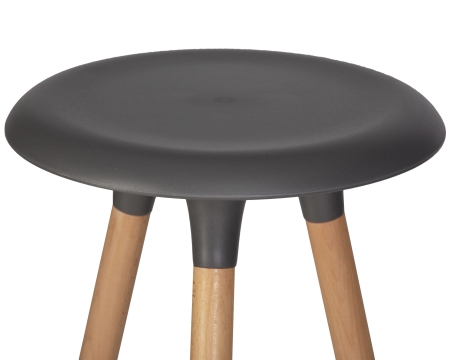 Табурет барный ROYCE ножки светлый бук, темно-серый GR-04 Табурет барный ROYCE ножки светлый бук, темно-серый GR-04