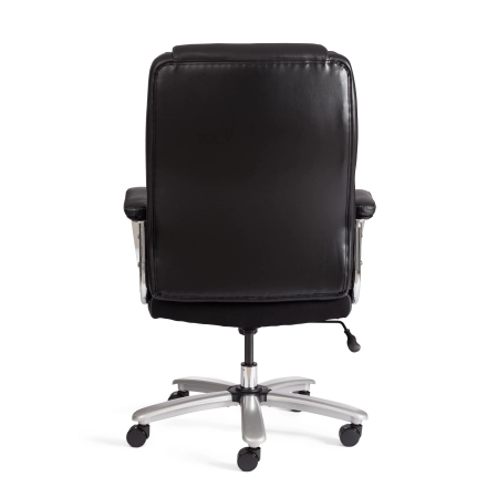 Кресло Atlant черный, экокожа и металл и пластик, мягкое сиденье, с подлокотниками