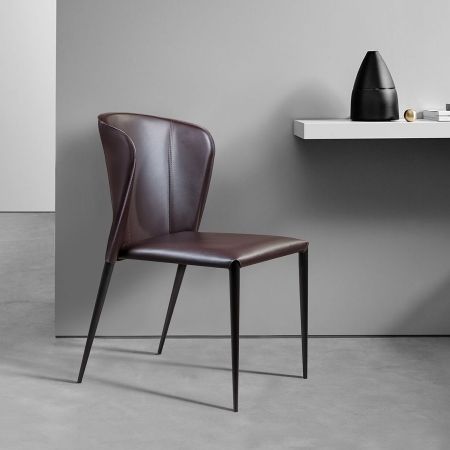 Стул Albert (Альберт) кожа коричневый