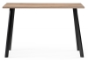 Стол деревянный Тринити Лофт 120х80х75 25 мм дуб делано светлый, черный матовый
