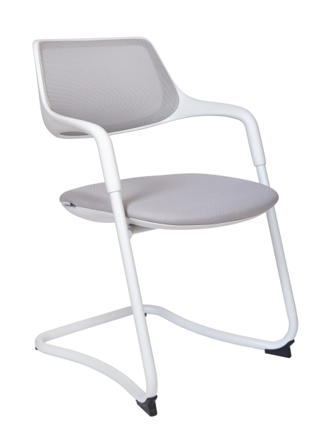 Кресло офисное Diamond СF серый, ткань и пластик и металл, мягкое сиденье, с подлокотниками