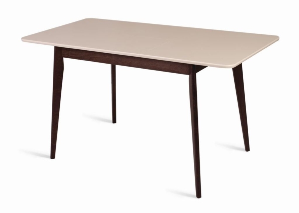 Раздвижной стол Рэй 120 слоновая кость с подстольем темный тон