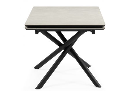 Керамический стол Мэриан 120(180)х80 carmen light grey, черный