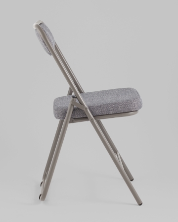 Стул складной Джонни рогожка серо-голубой каркас серый