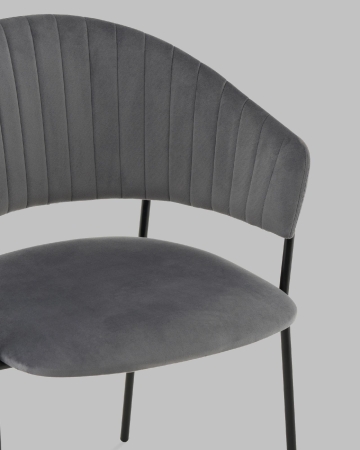 Стул Бруно NEW велюр серый
