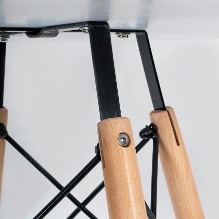 Стол CINDY NEXT (80-MDF) металл, мдф, бук, D80х75 см, белый, натуральный