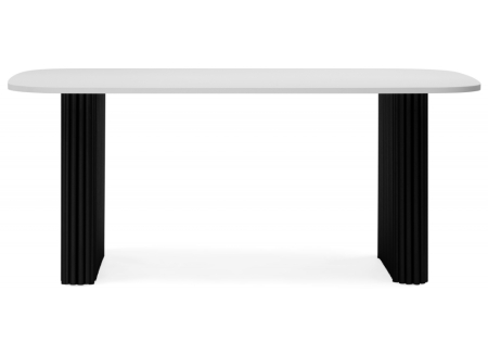 Стол деревянный Бавария B 160 х 90 белая пленка шагрень, черный