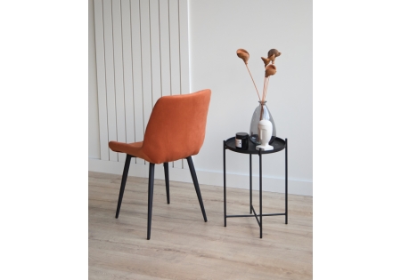 Стул на металлокаркасе Челси 360 К терракотовый (zd 432), черный np
