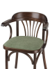 Стул Венский темный тон, букле зеленый MOSS 615, дуги назад
