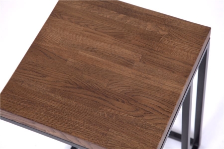 Стол кофейный Энди Loft дуб, каркас черный