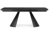 Керамический стол Шелтон 180(260)x90 massa ink gray, черный