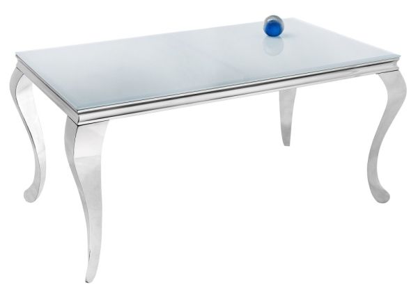 Стеклянный стол Sondal 160 белый