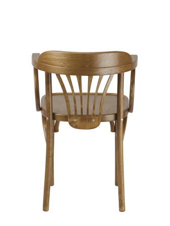 Деревянный стул Венский дуб медовый с твердым сиденьем с дугами назад