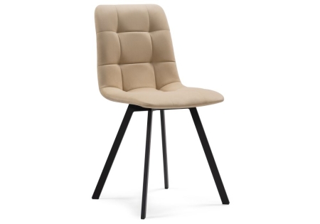 Обеденная группа Эделин бежевый, бетон, черный матовый