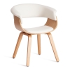 Стул VIMTA (mod.8021) дерево, экокожа, 69х56х77 см, натуральный, белый